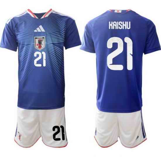 Men Japan 2026 Soccer Jerseys Blue #21 Kaishu Sano